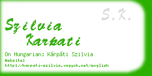szilvia karpati business card
